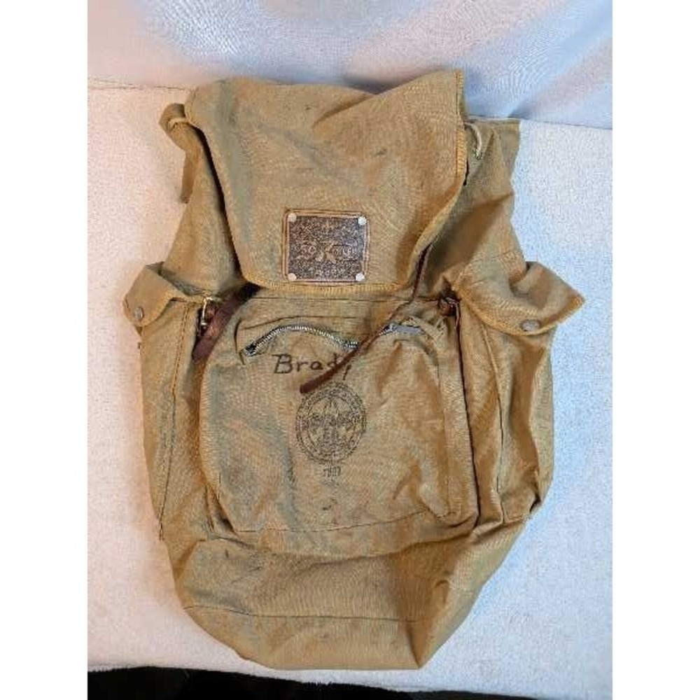 Boy Scouts of America 50 Miler Award Vintage Canvas Backpack Hiking Bag